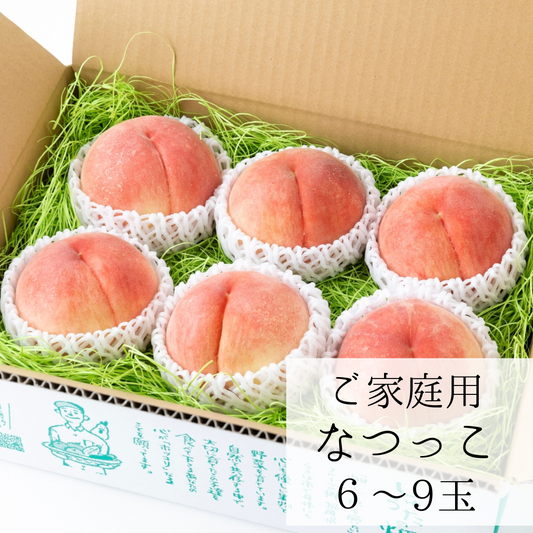 白桃【なつっこ】6～9玉　【訳ありご家庭用】　7月下旬～　甘味、酸味、香りの三拍子をお楽しみ下さい♪