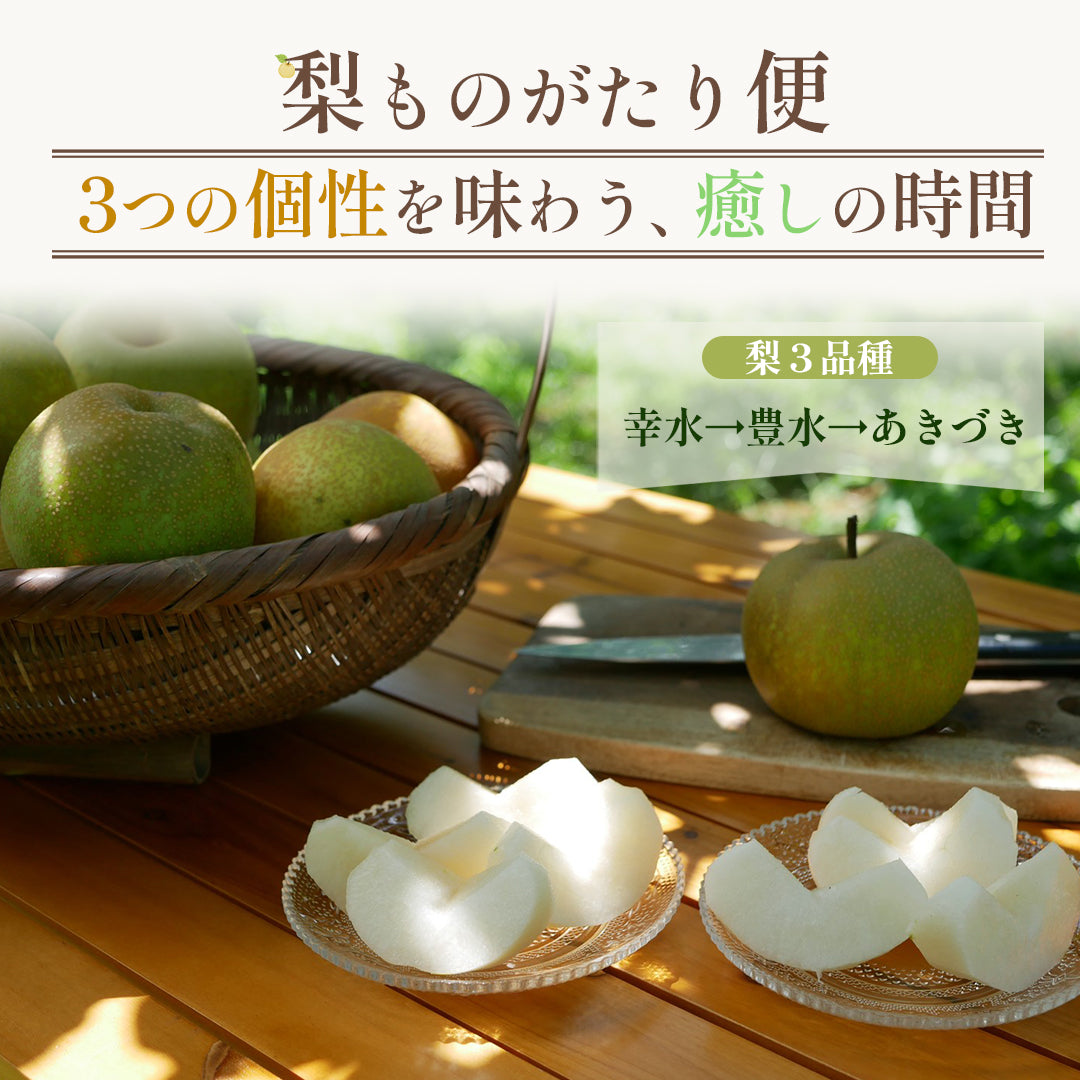 【梨ものがたり便】幸水梨→豊水梨→あきづき梨【3回分の送料込み】「旬の梨が3回届く」